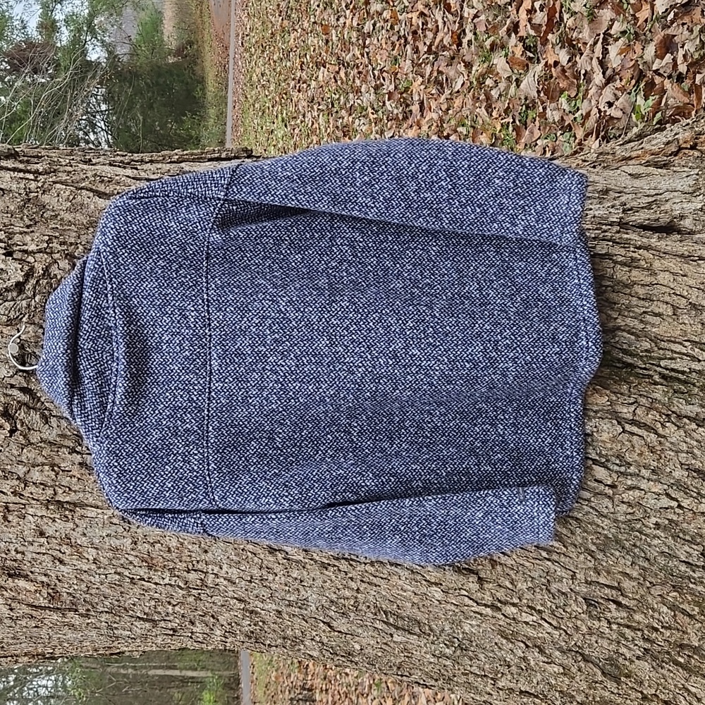 COLUMBIA. Ladies Heathered Blue Cowl Neck Pullover Sweater. Size S. Like New! - Picture 3 of 9